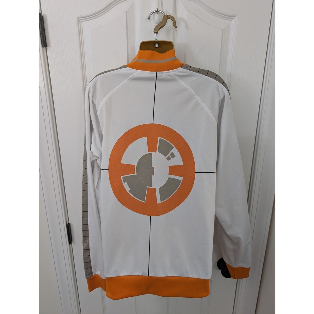 THINK GEEK Track Jacket STAR WARS BB-8 Sz L White - Picture 7 of 9